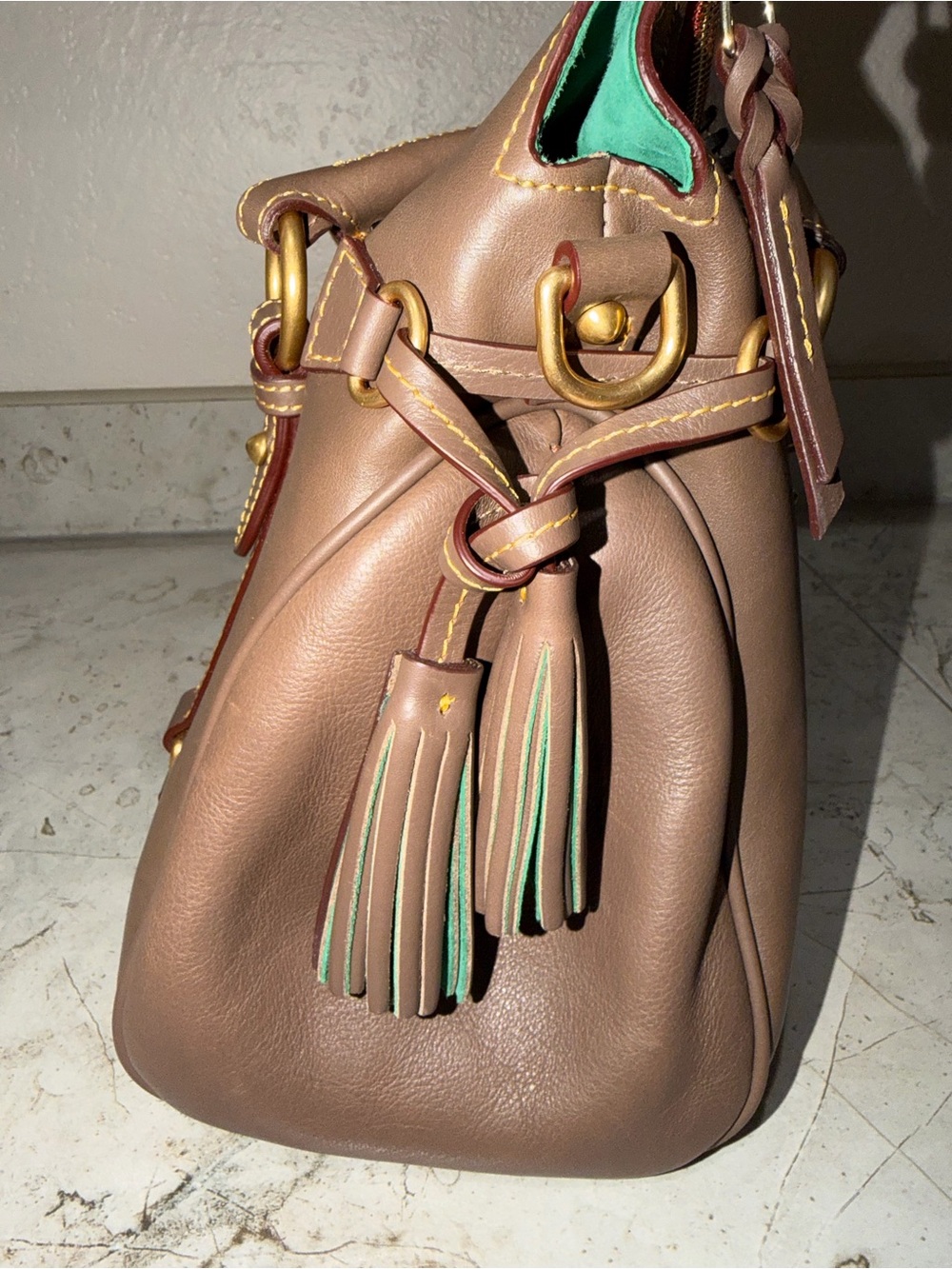 NWT Dooney & Bourke Leather Florentine Satchel - Picture 10 of 13